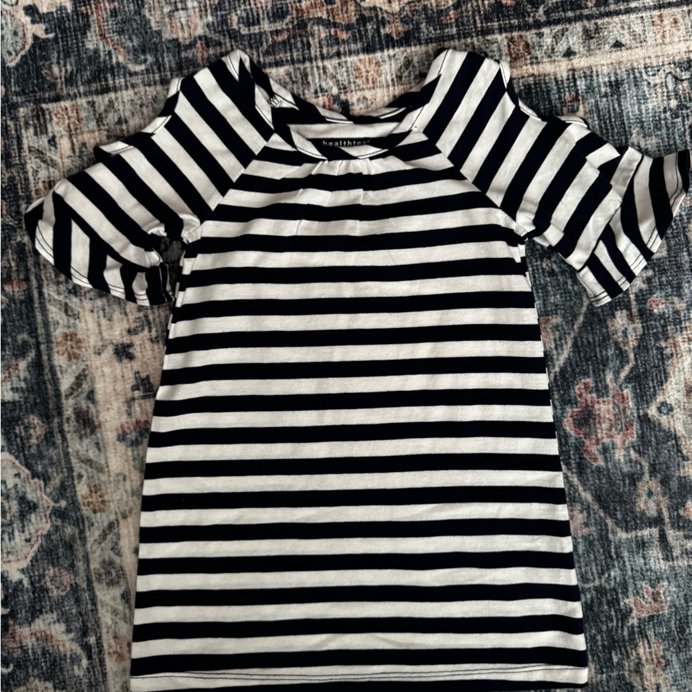2/$5- Healthtex Navy and White Striped Shirt